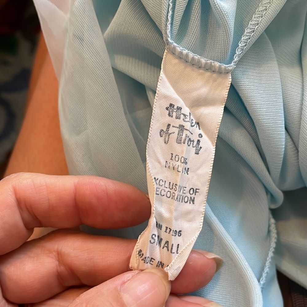 Vtg 60s‎ Helen of Troy light blue robe & nightgown set - Picture 9 of 9